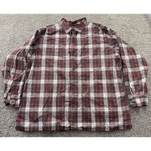 Vintage Ralph Lauren Polo Jeans Shirt Mens XXL Red Black Plaid Casual Classic 90